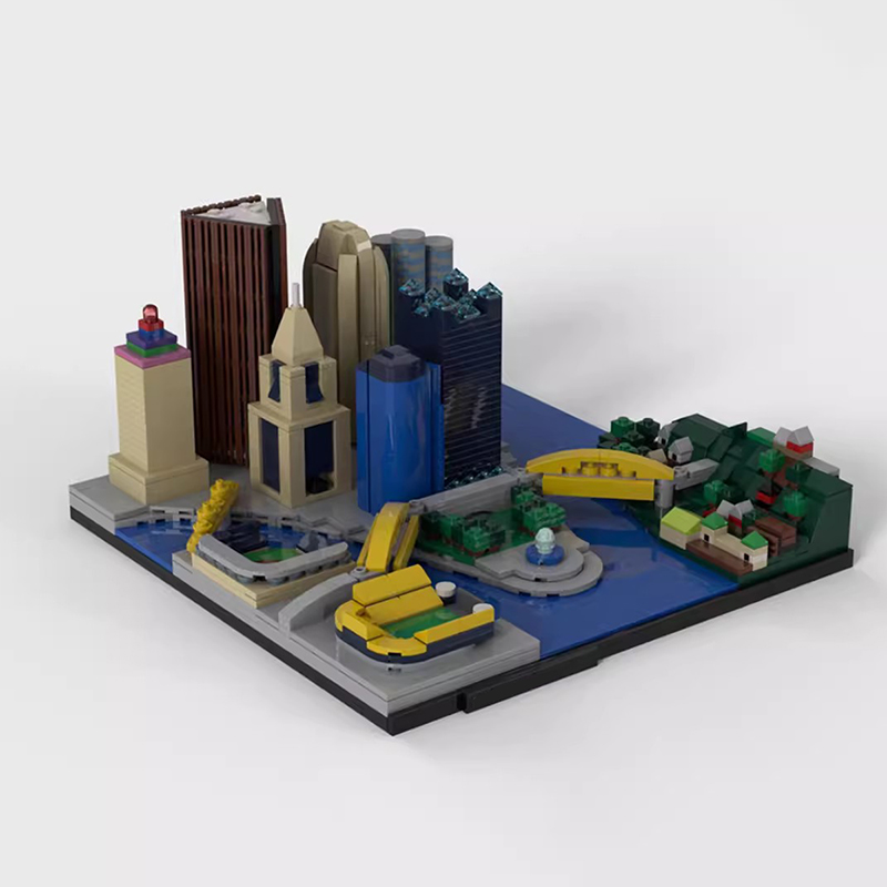 Bricklink MOC City Skyline ars - Lego Set Creator ulasan dan harga